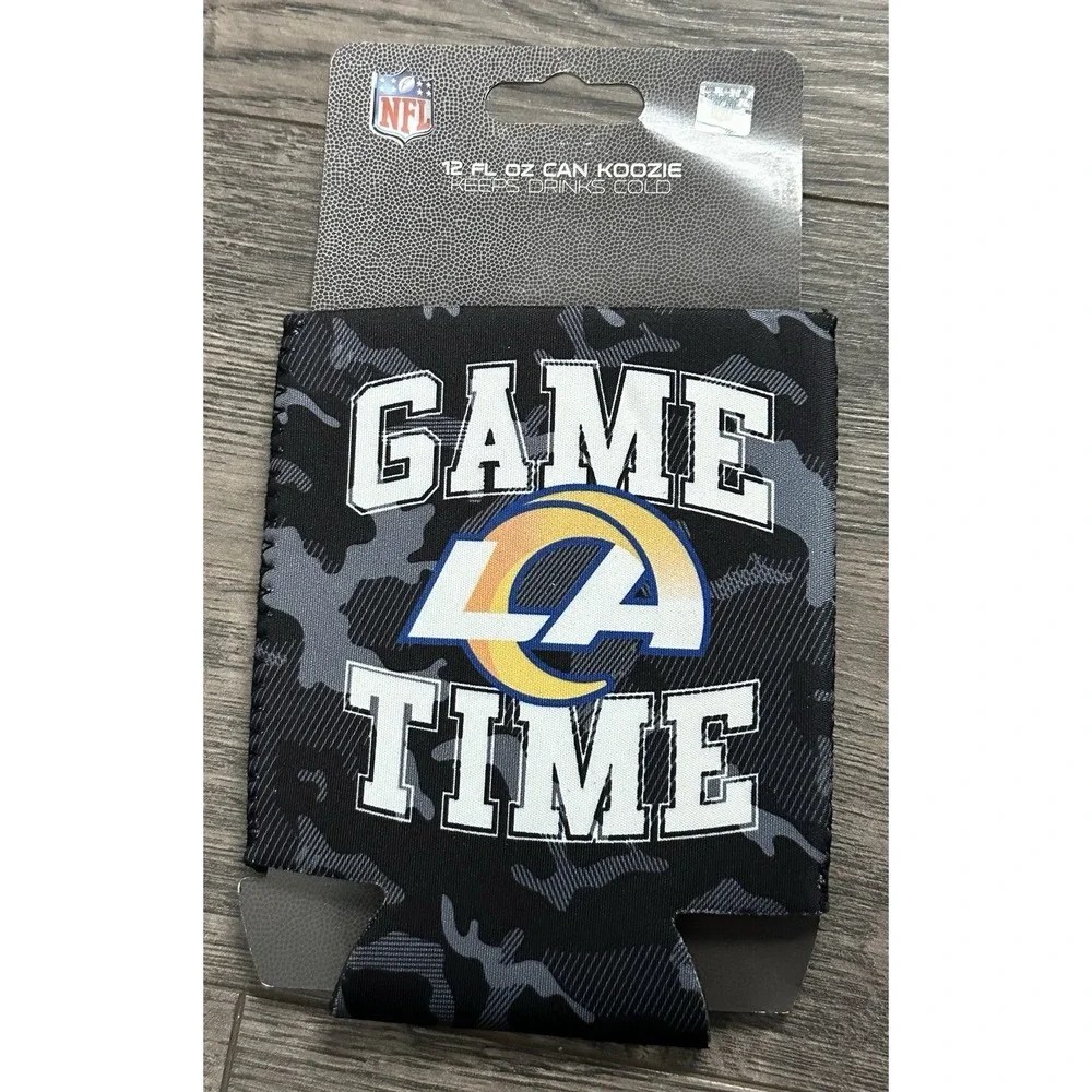 NEW NFL Los Angeles Rams Can Cooler Koozie Holder 12oz Game‎ Time